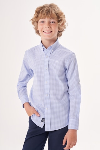 Bisse Regular Fit Yaka Düğmeli Lacivert Çocuk Erkek Gömlek Gm23y231164 D39 Lacivert