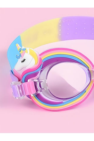 Denokids Kız Çocuk Deniz Gözlüğü Anti-fog Unicorn Renkli