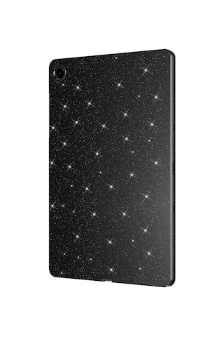 Galaxy Uyumlu  Tab S10 Fe Simli Parlak Görünümlü Zore Tablet Koton Kılıf - Lila Arka Kapak