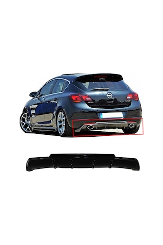 Opel Astra J Hb Rieger Difüzör Parlak Siyah Difizör 2009 2010 2011 2012 Arka+bodykit+ek+karlık