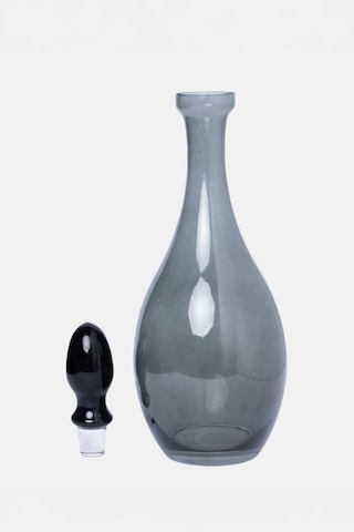 Dumanlı Gri Cam Kapaklı Sürahi - Renk Modern Tasarım Damla Karaf - Gri