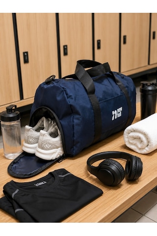 Newfull Sport Ayakkabı Bölmeli Astarlı Su Geçirmez Seyahat Ve Spor Çantası-orta Boy Lacivert