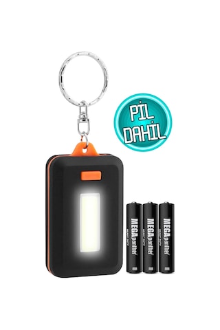 3 Modlu Anahtarlığa Takılan El Feneri Pil Dahil Mini Cob Led Küçük Lamba Işık Acil Durum Lambası