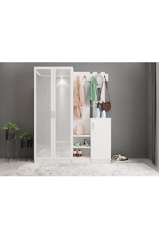 Moon Portmanto Vestiyer Beyaz-180 cm