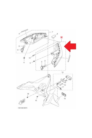 Yamaha Xmax250 2014 - 2017 Sol Arka Stop Lambası 1sd-h471001