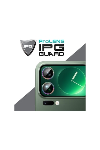 Xiaomi 17 Pro Max İçin Ipg Prolens Kamera Lens Koruyucu Elmas Kesim Çerçeveli, Kırılmaz Cam Çok Renkli