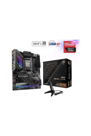 Asrock X870e Taıchıı Wıfı7 Ddr5 Hdmı-dp Typec Pcıe 5.0 Am5 Eatx