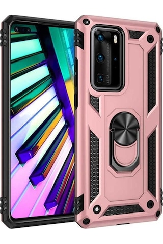 Huawei P40 Pro Kılıf Zore Vega Kapak Rose Gold