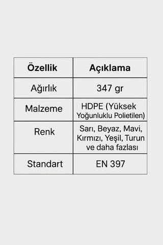 Hdpe Baret En 397 Standart İş Güvenliği Kaskı Kb580 Karam Vidalı