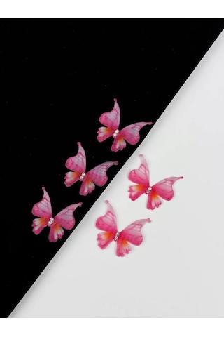 Slubov'u Giysi Dekoru İçin Kelebekler 5 Adet, 4x3,8 Cm 221666349