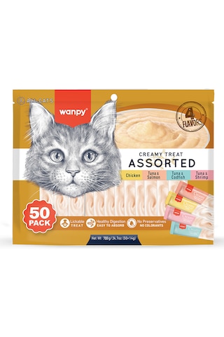 Wanpy Sıvı Karışık Yetişkin Kedi Ödül Çubuğu 2'li 25 x 14 G Wanpy Sıvı Karışık Yetişkin Kedi Ödül Çubuğu 2'li 25 x 14 G
