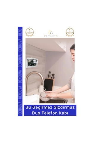 Telefonkabı Su Geçirmez Banyo Duvar Telefon Tutucu Standı Şeffaf Hediye Buğu Yapmaz Duş Telefon Kab