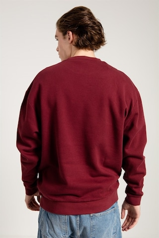 Jahr Marc Oversize Asit Yıkamalı Bordo Erkek Sweatshirt Bordo