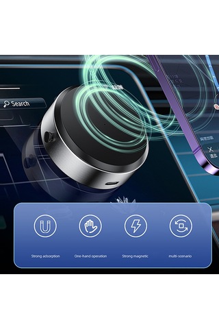 Gajeena Siyahli Akıllı Telefon Tutucu: Vakum Emici Sabitlenme, Döner Ayarlı, 110mah Dahili Pil, Araç Ve Canlı Yayın İçin