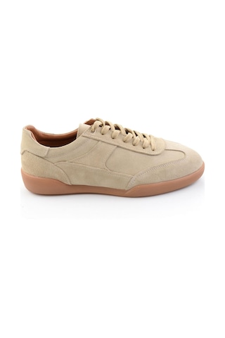 Bej Hakiki Deri Erkek Sneaker E01396002402 Bej