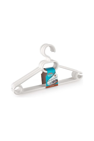 Flora F316 Büyük Boy Klasik Askı 12'li, 40 cm Beyaz