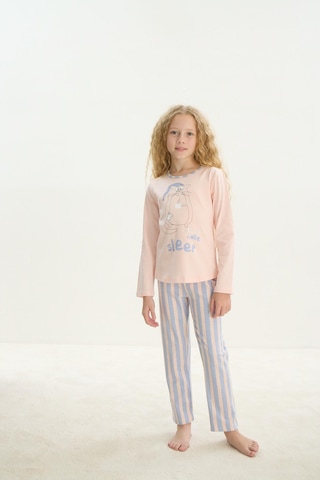 Sevim Kız Çocuk Uzun Kol Pembe Pijama Takım C4t0n7o8 001