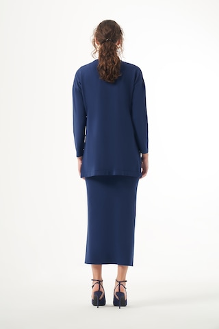 Nuss Merserize Çelik Örme Etek 013 Lacivert Lacivert