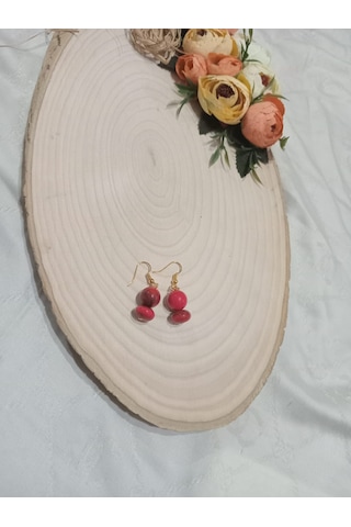 Modern Kırmızı Küpe Kırmızı