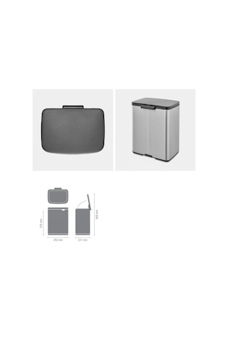 Brabantia Bo Fpp Matt Steel Çöp Kutusu 12lt Çelik