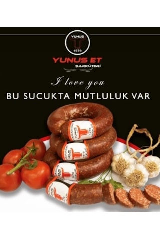 Yunus Et Şarküteri Yunus Et Hakiki Afyon Sucuğu %100 Dana Sucuk 1 KG