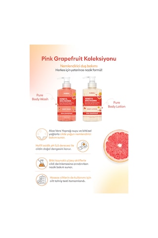 Nemlendirici Vücut Bakım Seti Kundal Honey&macadamia Pure Body Wash+lotion Pink Grapefruit Edition