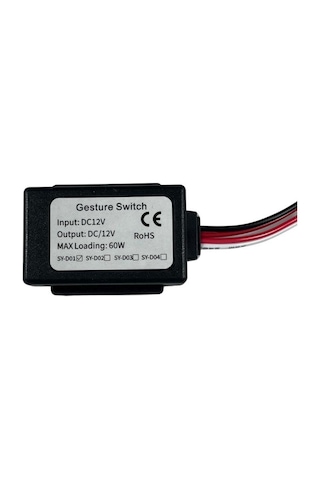 12 Volt 60w El Hareket Algılama Ayna Arkası Sensör Ayna Lambası Banyo Aynası Mobilya Sensörü Siyah