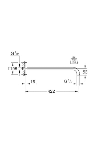 Grohe Rainshower Tepe Duşu Dirseği- 26145000 Diğer
