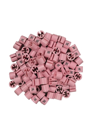 Askı İçin Baskılı Pembe 3xl ' Benden Boncuğu 100 Adet Pembe Pembe