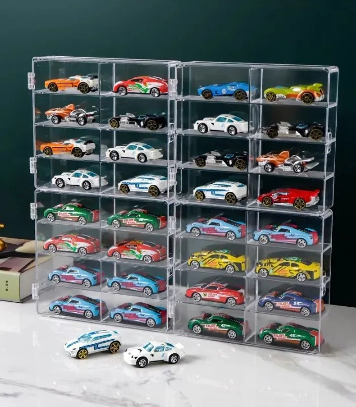 Yaleker Araba Modeli Ve Küçük Eşyalar İçin 8 Bölmeli Şeffaf Abs Depolama Rafı - Çocuk Odası Alan Optimizasyonu Şeffaf