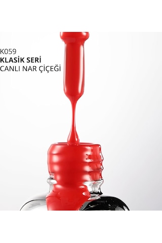 Kalıcı Oje K059, Canlı Nar Çiçeği, 4 Ml Diğer