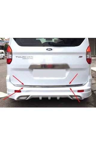Ford Courier Formlu Krom Bagaj Alt Çıta 2015 Üzeri Paslanmaz Çeli