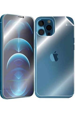iPhone Uyumlu 12 Pro Max 6.7 Film Ön Arka Full Koruyucu Membran Nano Hidrojel Koruyucu Set-1852