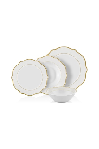 The Mia Jaswely Yemek Seti Beyaz 24 Parça DNR0017