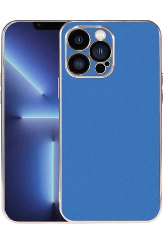 Apple Uyumlu iPhone 13 Pro Kılıf Zore Viyana Kapak Saks Mavi