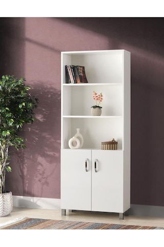 Buket Dolaplı 5 Raflı Kitaplık 70x32x178cm 001