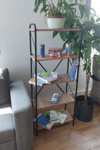 Met35 5 Raflı Çok Amaçlı Kitaplık Dosya Kitap Rafı Ferforje