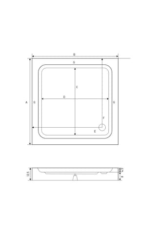 Shower 90X90 Kare Monoblok Duş Teknesi