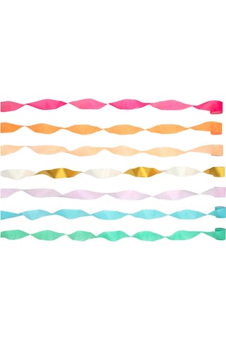 Meri Meri - Bright Crepe Paper Streamers - Renkli Kağıt Şeritler 0 - 99