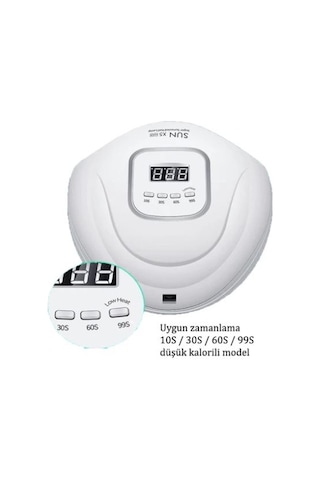 Sun UV X5 Max Kalıcı Oje Ve Protez Tırnak Kurutucu 45 Led 120 W