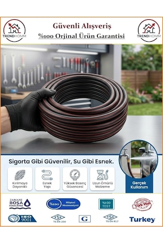 Dalyan Su Hortumu - Bahçe Su Hortumu - 1/2'' - Kalın Ekonomik Hortum - 10 Metre