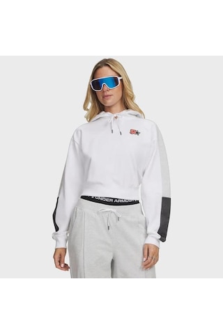 Under Armour Sport Terry Trend Kadın Beyaz Polo Yaka Tişört