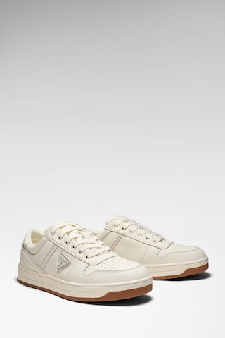 Guess Uddent Erkek Deri Sneaker Ayakkabı Fmjuddlel12 Ekru