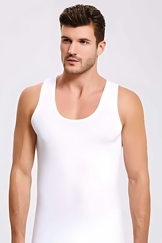 Lycra Bambu Atlet Erkek 1608 Beyaz