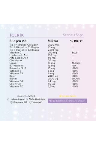 Vitacoral Collagen 30'Lu Saşe