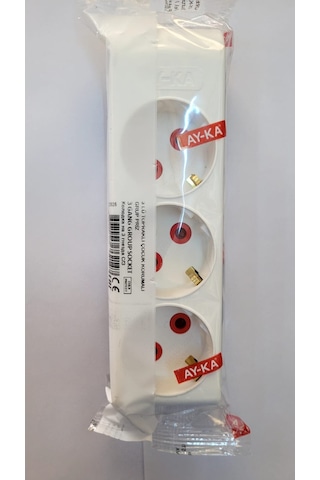 Ayka 3lü Klemensli Topraklı Grup Priz