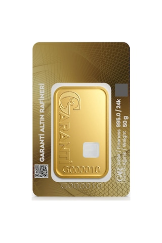 Garanti Gold 50 gr Gram Külçe Altın 24 Ayar