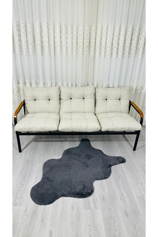 Madame Home Karanfil Balkon, Bahçe, Cafe - Metal Kanepe Koltuk Takımı 3 Lü Krem