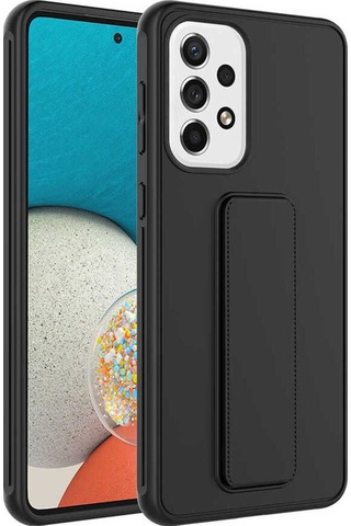 Samsung Uyumlu Galaxy A13 4g Kılıf Zore Qstand Kapak Siyah