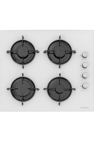 Silverline CS5349W01 - 3420 Classy 60 Beyaz Cam Ankastre Set